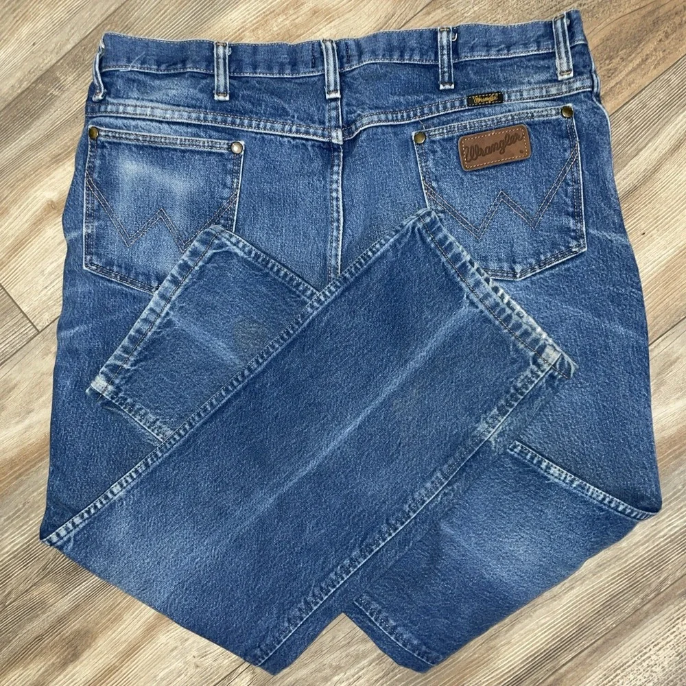 Vintage Wrangler 36MWZ Pro Rodeo Slim Fit Blue Denim‎ Natural Jeans Men's 38X30